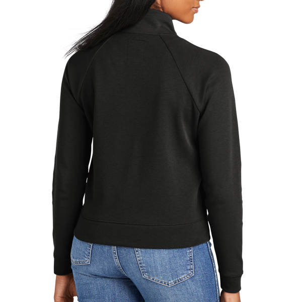 New Era Women's STS 1/2 Zip, Black, Back view