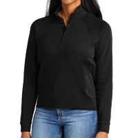 New Era Women's STS 1/2 Zip, Black, Front view