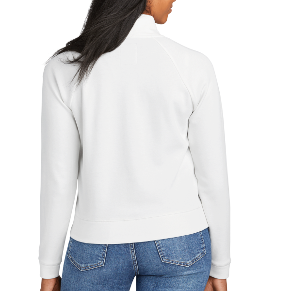 New Era Women's STS 1/2 Zip, Fan White, Back view