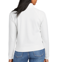 New Era Women's STS 1/2 Zip, Fan White, Back view