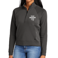 New Era Women's STS 1/2 Zip, Graphite, Front view, Mockup