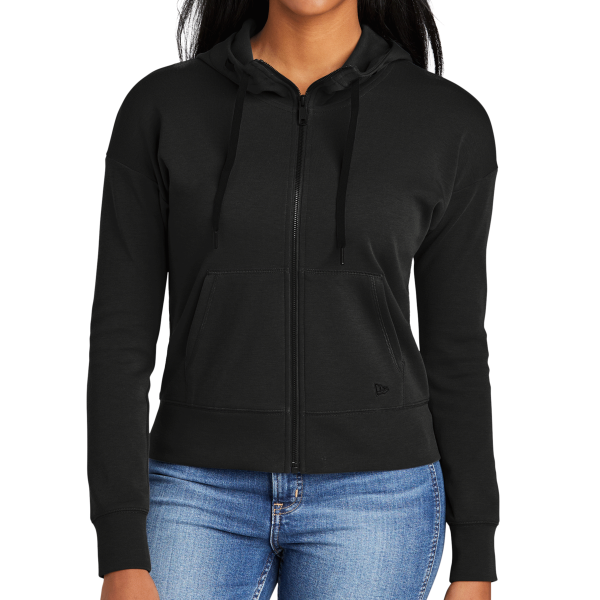 New Era Women's STS Full Zip Hoodie, Black, Front view