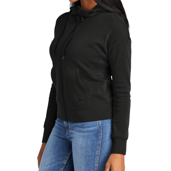 New Era Women's STS Full Zip Hoodie, Black, Left Sleeve view