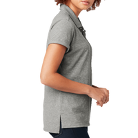 New Era Women's Slub Twist Polo, Shadow Grey Twist, Right Sleeve view