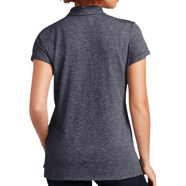 New Era Women's Slub Twist Polo, True Navy Twist, Back view