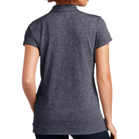 New Era Women's Slub Twist Polo, True Navy Twist, Back view