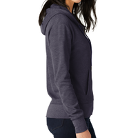 New Era Women's Thermal Full Zip Hoodie, True Navy Heather, Right Sleeve view