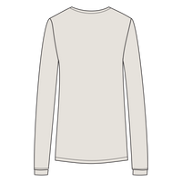 New Era Women's Tri Blend 3/4 Sleeve Tee, Fan White Solid / Shadow Grey, Back view