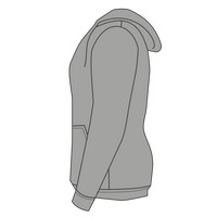 New Era Women's Tri Blend Fleece Full Zip Hoodie, Shadow Grey Heather, Left Sleeve view