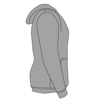 New Era Women's Tri Blend Fleece Full Zip Hoodie, Shadow Grey Heather, Right Sleeve view