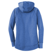 New Era Women's Tri Blend Fleece Pullover Hoodie, Royal Heather, Back view