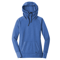 New Era Women's Tri Blend Fleece Pullover Hoodie, Royal Heather, Front view