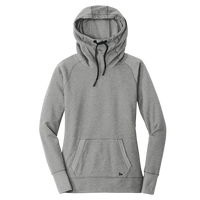 New Era Women's Tri Blend Fleece Pullover Hoodie, Shadow Grey Heather, Front view