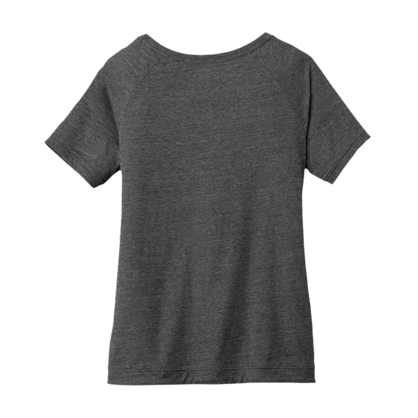 New Era Women's Tri Blend Performance Cinch Tee, Dark Graphite / Dark Graphite, Back view