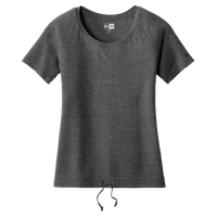 New Era Women's Tri Blend Performance Cinch Tee, Dark Graphite / Dark Graphite, Front view