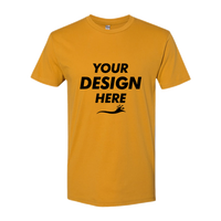 Next Level Apparel Cotton T-Shirt, Antique Gold, Front view, Mockup