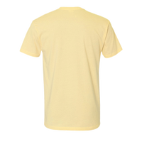 Next Level Apparel Cotton T-Shirt, Banana Cream, Back view