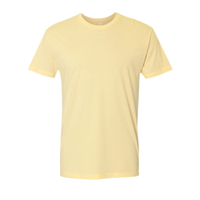 Next Level Apparel Cotton T-Shirt, Banana Cream, Front view