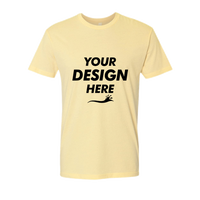Next Level Apparel Cotton T-Shirt, Banana Cream, Front view, Mockup