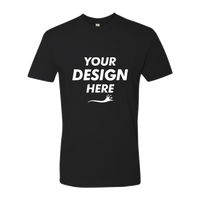Next Level Apparel Cotton T-Shirt, Black, Front view, Mockup