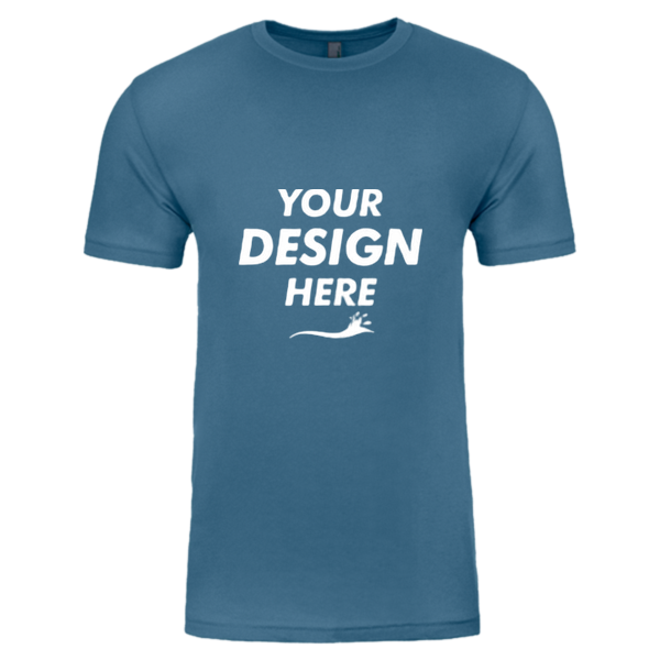 Next Level Apparel Cotton T-Shirt, Blue Jean, Front view, Mockup