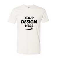 Next Level Apparel Cotton T-Shirt, Bone, Front view, Mockup