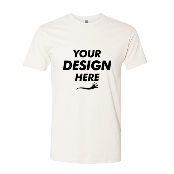 Next Level Apparel Cotton T-Shirt, Bone, Front view, Mockup