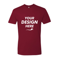 Next Level Apparel Cotton T-Shirt, Cardinal, Front view, Mockup