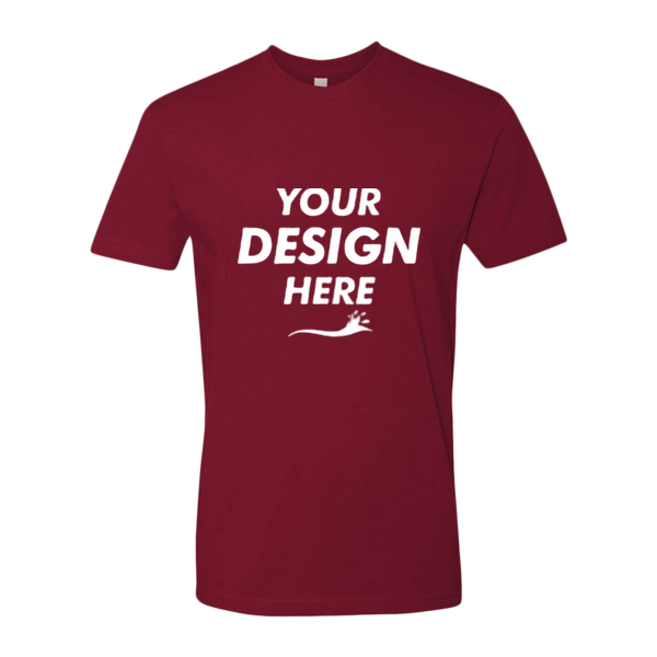 Next Level Apparel Cotton T-Shirt, Cardinal, Front view, Mockup