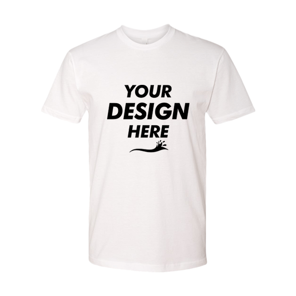 Next Level Apparel Cotton T-Shirt, White, Front view, Mockup