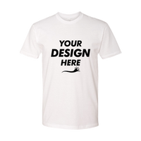Next Level Apparel Cotton T-Shirt, White, Front view, Mockup