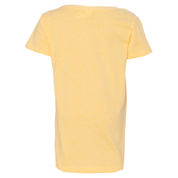Next Level Apparel Girls’ CVC Princess T-Shirt, Banana Cream, Back view