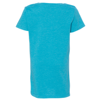Next Level Apparel Girls’ CVC Princess T-Shirt, Bondi Blue, Back view