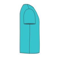 Next Level Apparel Girls’ CVC Princess T-Shirt, Bondi Blue, Right Side view