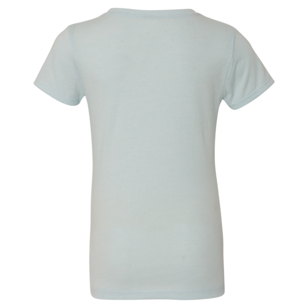 Next Level Apparel Girls’ CVC Princess T-Shirt, Ice Blue, Back view