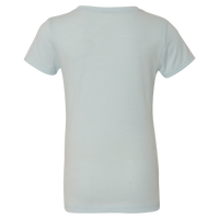 Next Level Apparel Girls’ CVC Princess T-Shirt, Ice Blue, Back view