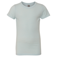 Next Level Apparel Girls’ CVC Princess T-Shirt, Ice Blue, Front view