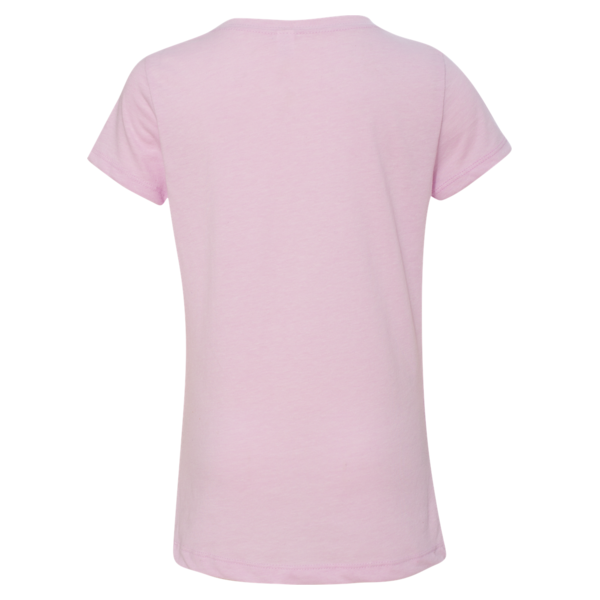 Next Level Apparel Girls’ CVC Princess T-Shirt, Lilac, Back view
