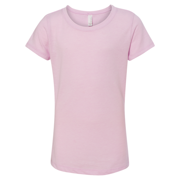 Next Level Apparel Girls’ CVC Princess T-Shirt, Lilac, Front view