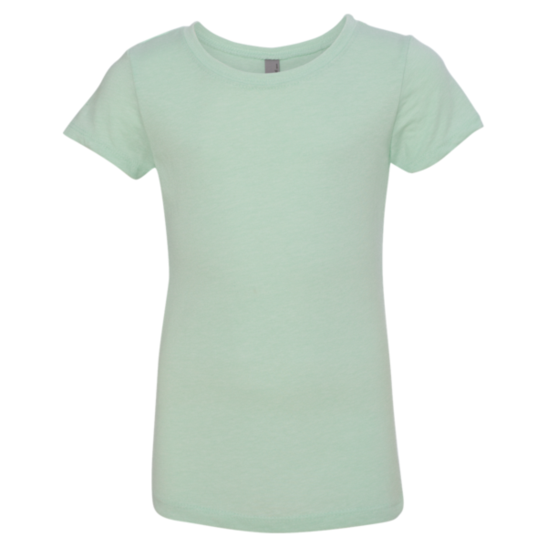 Next Level Apparel Girls’ CVC Princess T-Shirt, Mint, Front view