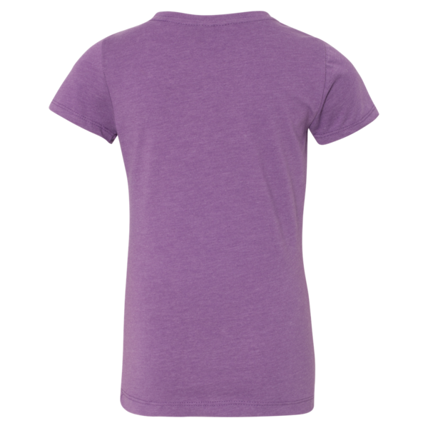 Next Level Apparel Girls’ CVC Princess T-Shirt, Purple Berry, Back view