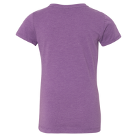 Next Level Apparel Girls’ CVC Princess T-Shirt, Purple Berry, Back view