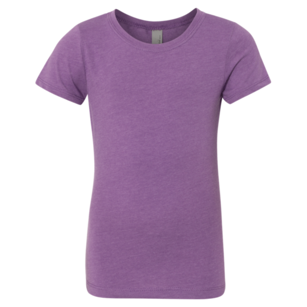 Next Level Apparel Girls’ CVC Princess T-Shirt, Purple Berry, Front view