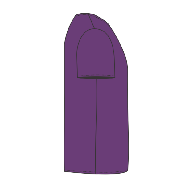 Next Level Apparel Girls’ CVC Princess T-Shirt, Purple Berry, Right Side view