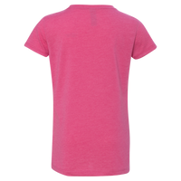 Next Level Apparel Girls’ CVC Princess T-Shirt, Raspberry, Back view