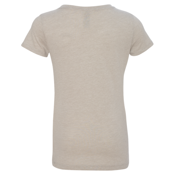 Next Level Apparel Girls’ CVC Princess T-Shirt, Silk, Back view