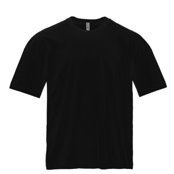 Next Level Apparel Heavyweight T-Shirt, Black, Front view