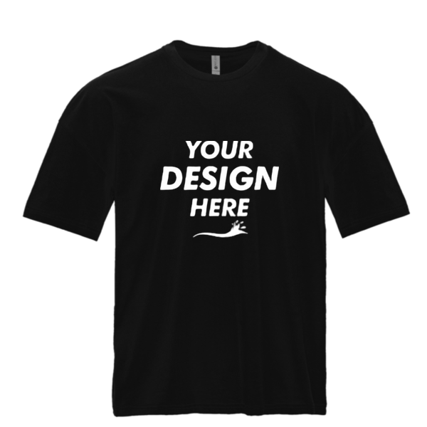 Next Level Apparel Heavyweight T-Shirt, Black, Front view, Mockup