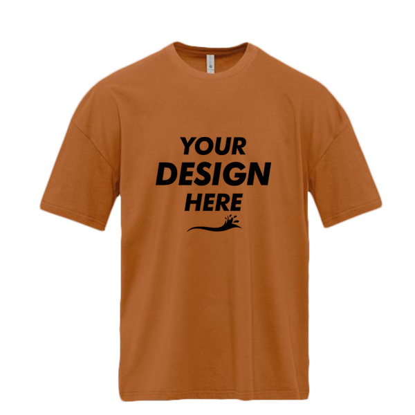 Next Level Apparel Heavyweight T-Shirt, Clay, Front view, Mockup