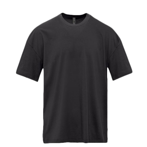 Next Level Apparel Heavyweight T-Shirt, Graphite Black, Front view
